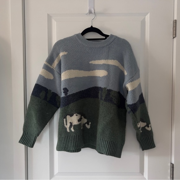 Aelfric Eden Sweaters - Aelfric Eden Vintage Prairie Cow Sweater